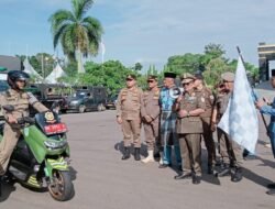Apel Gelar Pasukan Satpol PP Satgas Bahagia Kecamatan.