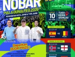 Meriahkan Pesta Pola 2026, Pemkot Jambi dan TVRI Gelar Nobar Piala Dunia di Tugu Keris Siginjai